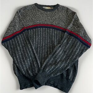 Weekends Vintage 1980's Textured Chunky Knit Acrylic Sweater Men's Size Large